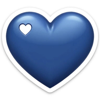 Navy blue heart sticker