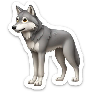 Gray Wolf Full Body sticker