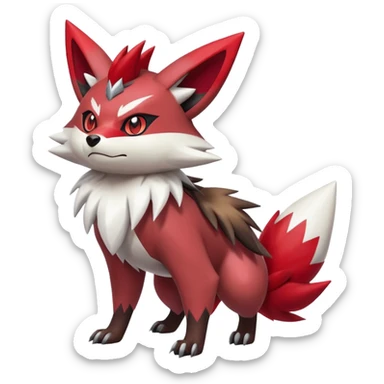 Shiny Zigzagoon-Zorua-Zangoose-Hybrid (Full body) sticker