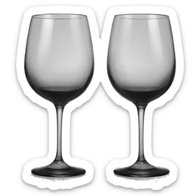 2 aesthetic wine glasses  sticker