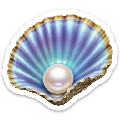 Oyster with pearl sticker