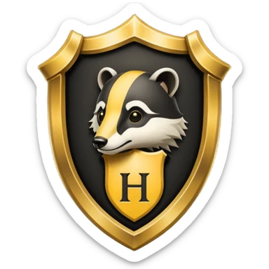 Hufflepuff crest Hogwarts sticker