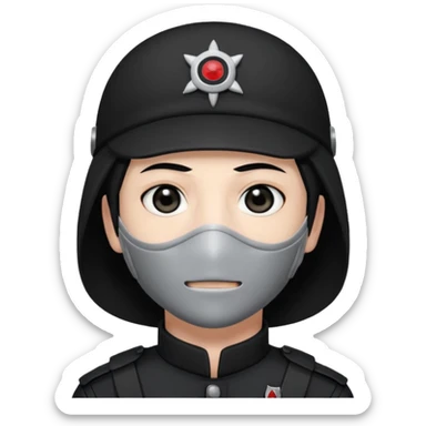 Itachi anbu black cop face mask sticker