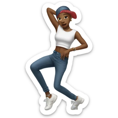 hip-hop dancer sticker