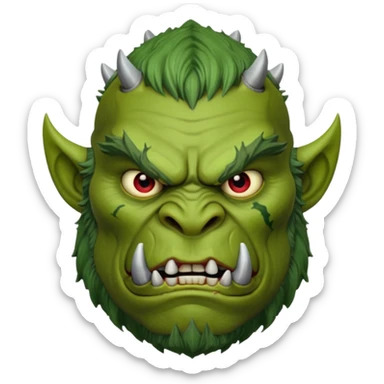Orc ico head sticker