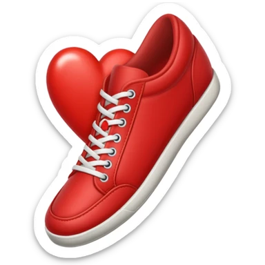 Corazón flechado con zapatillas  sticker