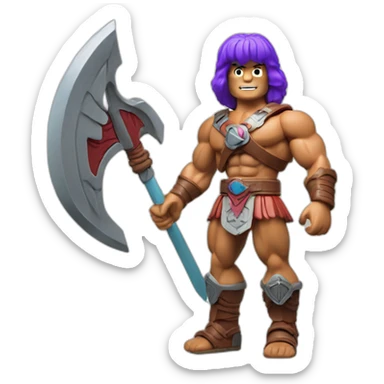 he man toy figure sticker
