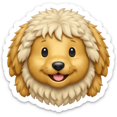 ivory golden doodle emoji  sticker