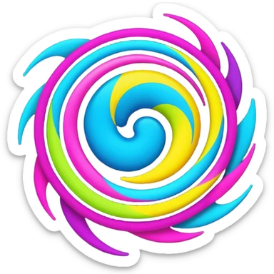 Techno/EDM musique mix color sticker