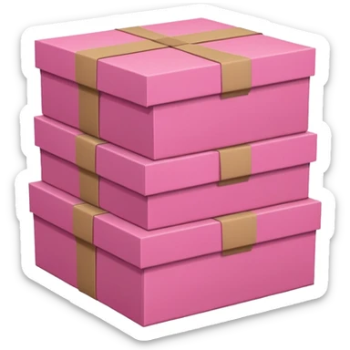 Pile of pink boxes  sticker