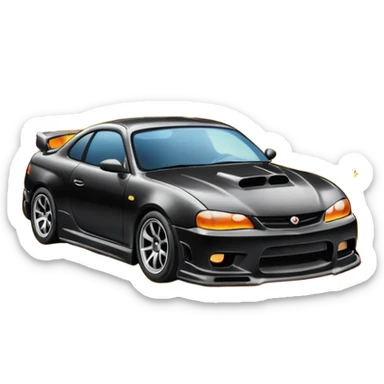 drifting car with smoke sticker