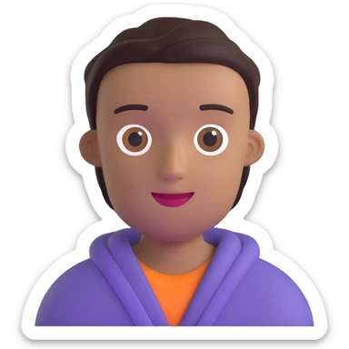 person avatar with a friendly expression sticker