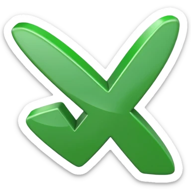 Green check mark sticker