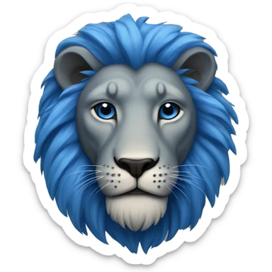 Blue lion  sticker