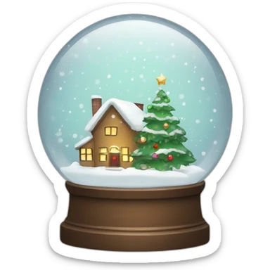 Christmas snowglobe sticker