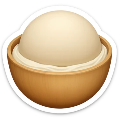 a ball shaped dough mixture sticker
