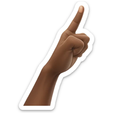 hand gesture with index finger and thumb making the letter 'C' sticker