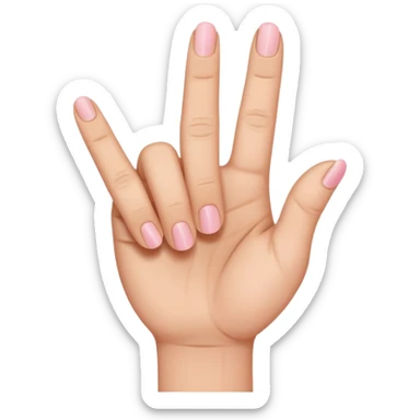 This emoji:🤙 but the lowest tumb is cut sticker