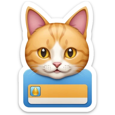 ID card for cat sticker