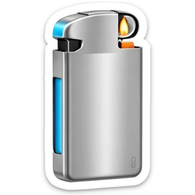 classic metal lighter with closed lid sticker