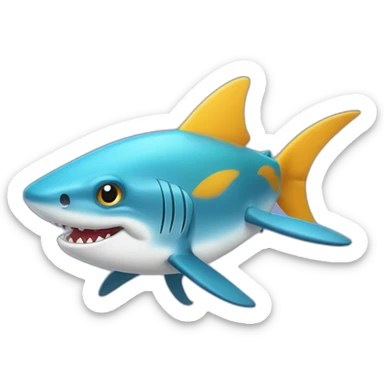Poisson sur un requin sticker