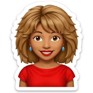 Tina Turner red dress sticker