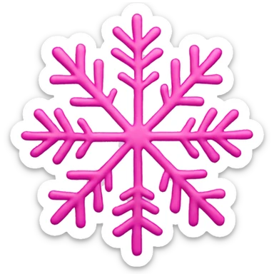 Pink snowflake sticker