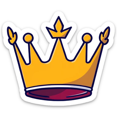 burgundy crown sticker