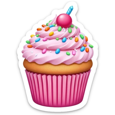 pink cupcake sticker