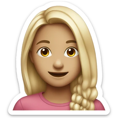 smiling girl looking at viewer sticker