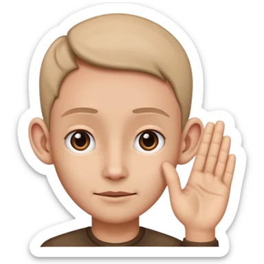 orecchio grande con mano dietro  sticker