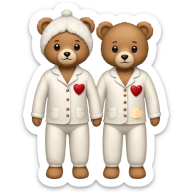 pajamas with teddy bears on them sticker