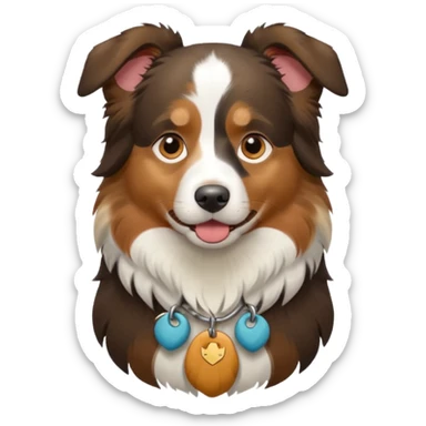 Australian shepherd tricolor mini sticker