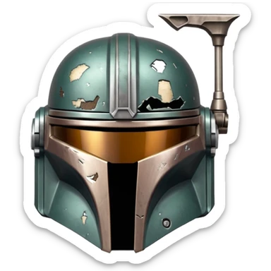 the mandalorian helmet sticker