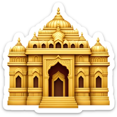 Tirupati Balaji Temple Landmark Emoji – Showcasing the temple’s golden entrance and intricate carvings. sticker