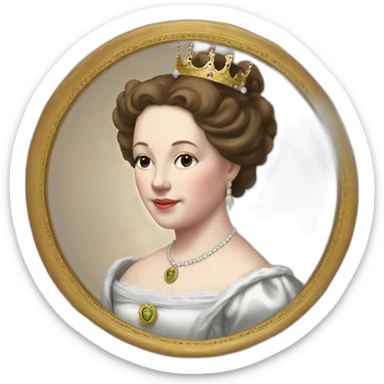 Queen Angelica II Birth 11. 03. 1843 Dead 04. 12. 1953 sticker