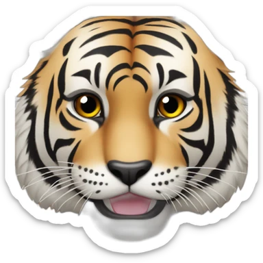 Tigre blanc sur une loutre sticker