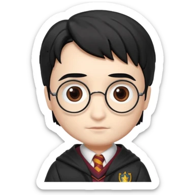 harry potter hearts eyes face funko pop style cute sticker