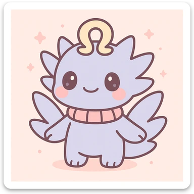 Mahoraga from Jujutsu Kaisen, chibi style, cute and simplified sticker