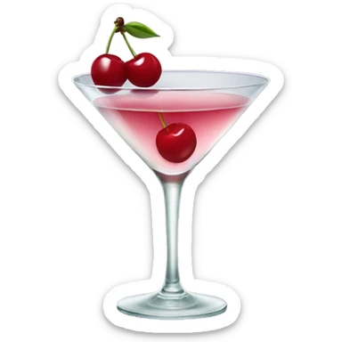 Cherry martini sticker