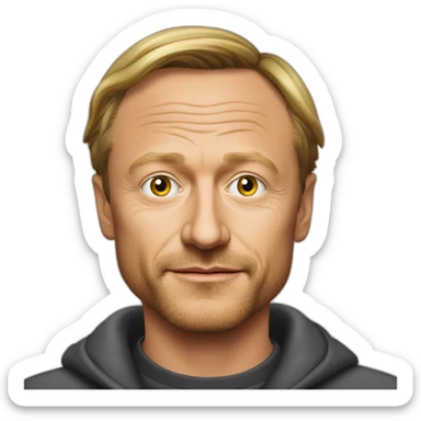 christian lindner als graf-zahl aus der sesamstraße verkleidet sticker