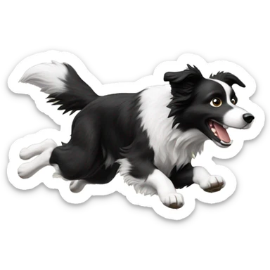 Border collie jumping over anvil sticker