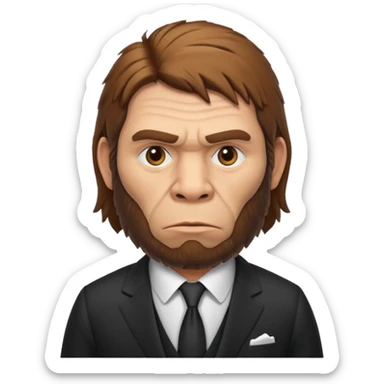 Neanderthal in suit sticker