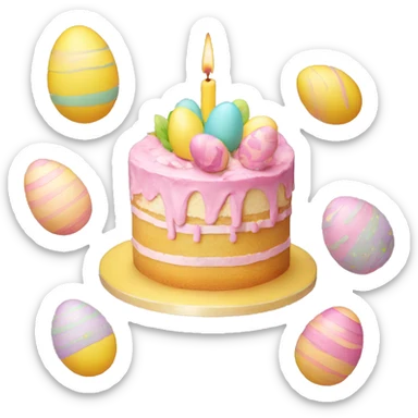 cake, Easter sticker