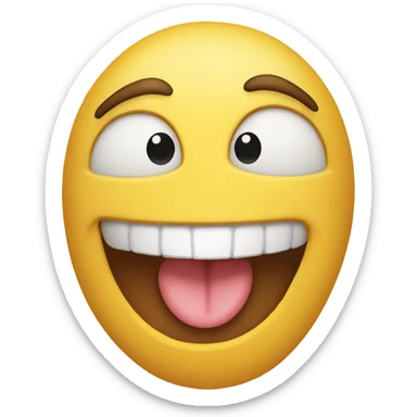 Emoji biting its lip with a wink sticker