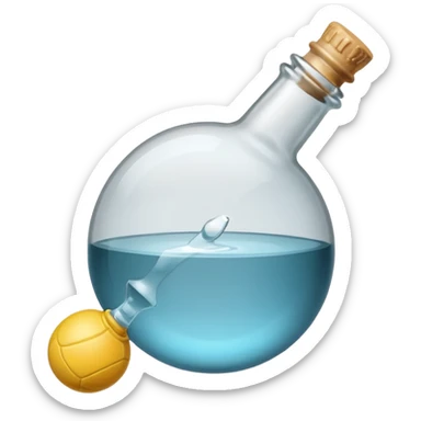 Bottle is knocked over by a ball sticker