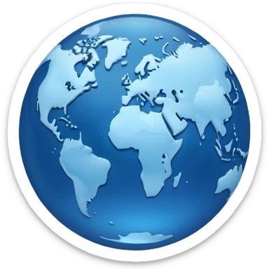 world emoji indicating travel sticker