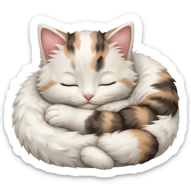 kitten sleeping sticker