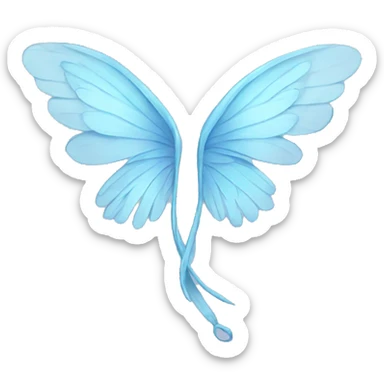 light blue fairy wings sticker
