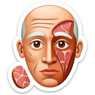 picasso abstract art SPAM MEAT portrait  sticker
